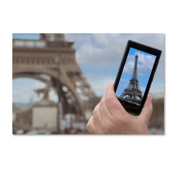 Cora Niele 'Eiffel Tower Snap Shot' Canvas Art, 16x24, Trademark Fine Art, Mfr#: ALI11055-C1624GG